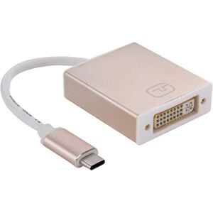 Shoppo Marte 10cm USB-C / Type-C 3.1 to DVI 24+5 Adapter Cable, For MacBook 12 inch, Chromebook Pixel 2015, Nokia N1 Tablet PC(Gold)