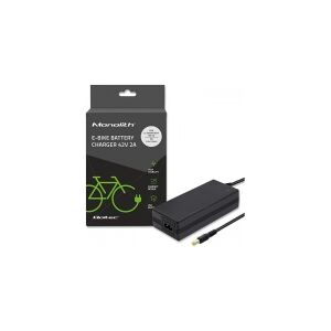 Qoltec Monolith - Strømforsyningsadapter - for e-bike batteries, 36V, 42V, 5.5*2.5 - AC 220-240 V - 84 Watt - output-stikforbindelser: 1 - sort