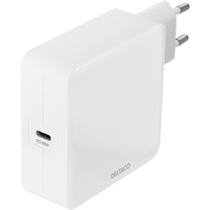 Deltaco Usb-C Pd Oplader - 65w - Hvid