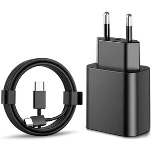 Hurtigoplader 45W til Samsung USB-C + 2M USB C kabel - EU - Sort