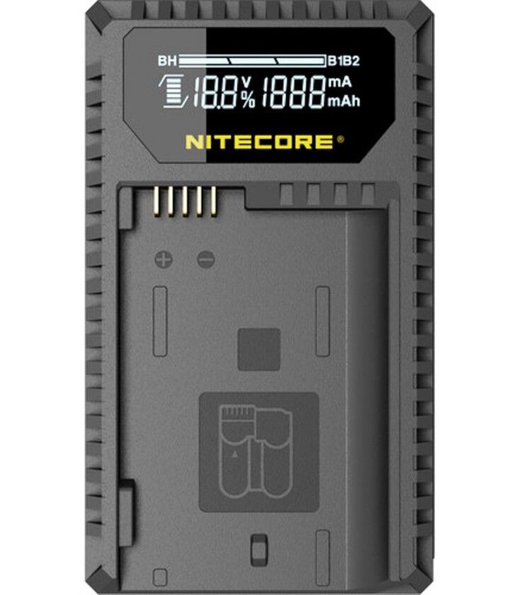 Nitecore Unk1 Cargador Nikon En-el14/14a/15 Dual(2baterias 1 Usb)