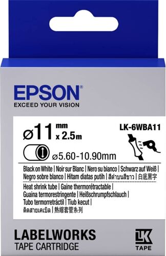 Epson Cartucho de etiquetas tubo termo retractil EPSON LK-6WBA11 - C53S656902