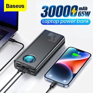 Baseus – batterie externe Portable 65W 30000mAh  USB C PD  Charge rapide 20000  pour MacBook