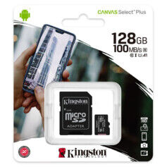 Kingston Carte Micro SDXC avec adaptateur Canvas Select - 128 Go