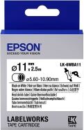 Epson LK 6WBA11 black on white heat shrink tape, 11mm (original)