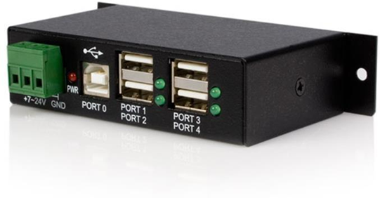 StarTech.com HUB USB 2.0 Industriale in metallo a 4 porte con protezione da sovracorrenti - montabile