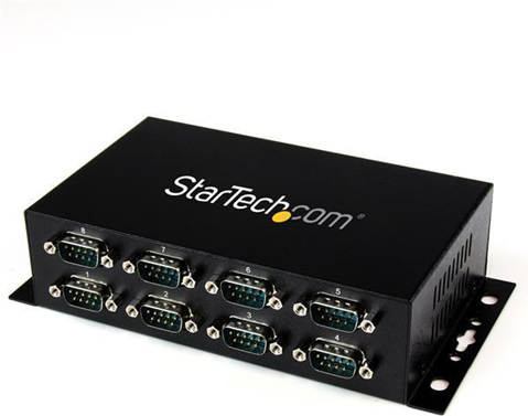 StarTech.com Hub adattatore USB a DB9 RS232 seriale 8 porte  Guide DIN industriali DIN e montabile a parete