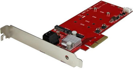 StarTech.com Scheda PCI Express Controller 2x M.2 NGFF SSD RAID con 2 Porte Sata III - PCIe