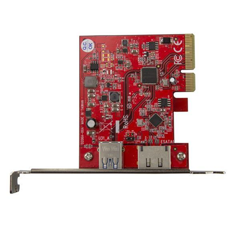 StarTech.com Scheda PCIe eSATA a 2 porte USB 3.1 (10Gbps) - 1x USB-A e 1x eSATA