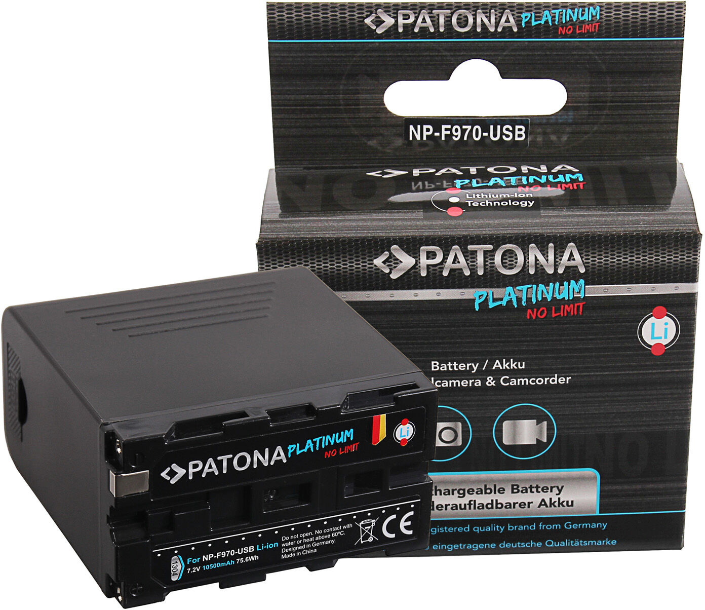 PATONA Bateria Sony NP-F970 Powerbank 5V/2A USB (10500mAh)