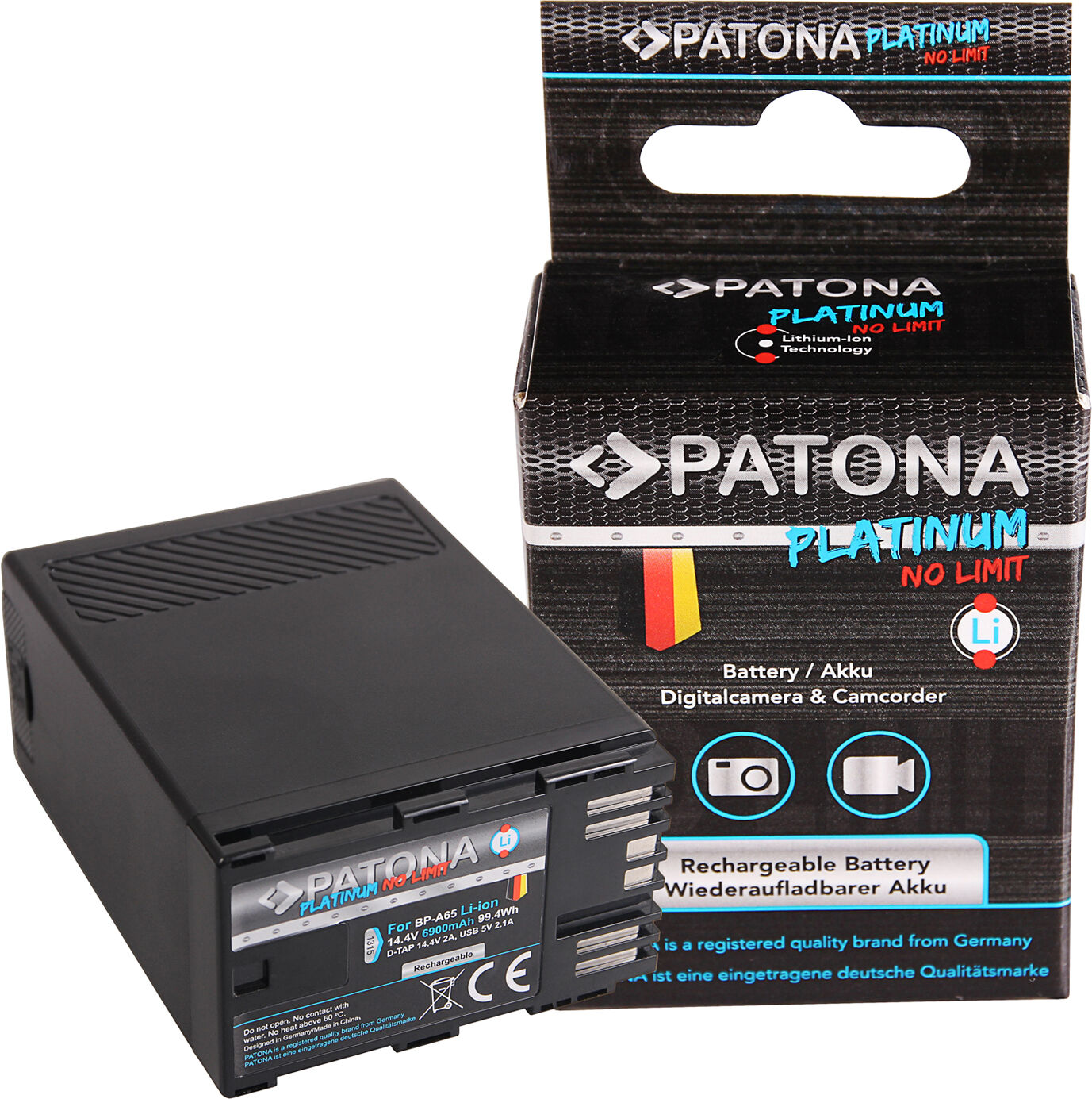 PATONA Bateria Platinium para Canon EOS C200/ C300MII/ BP-A65/A60