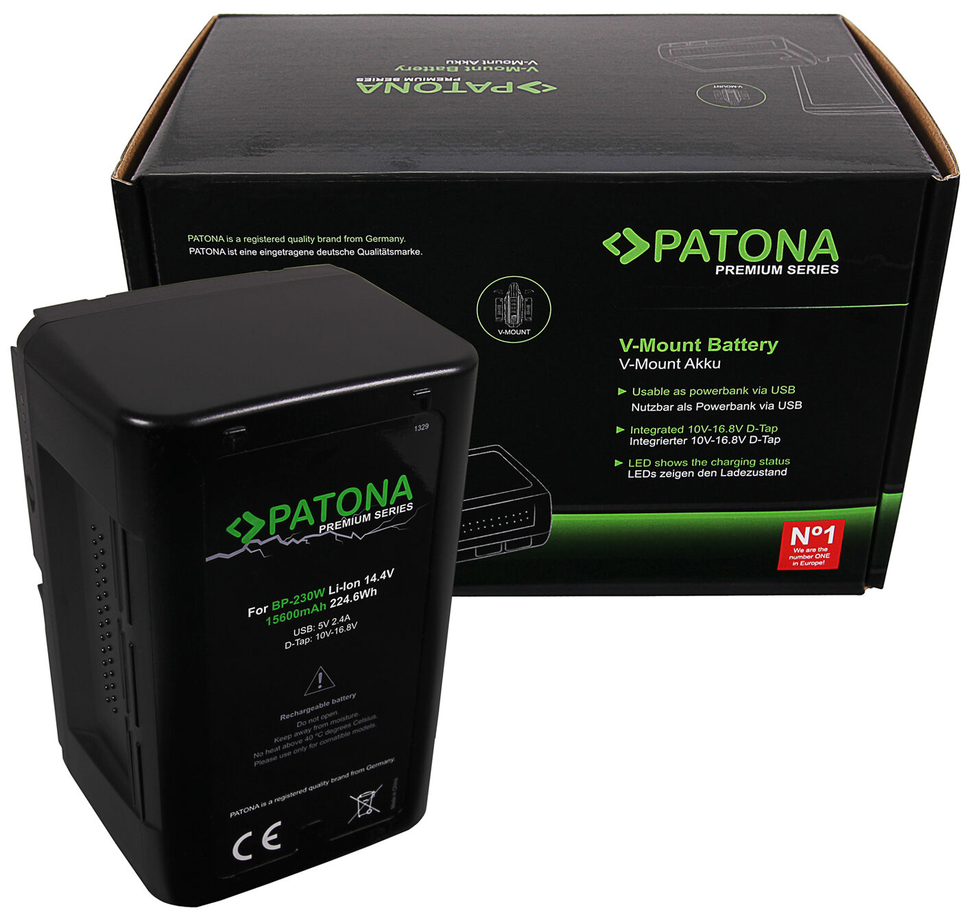PATONA Bateria V-Mount 225Wh (15600mAh)