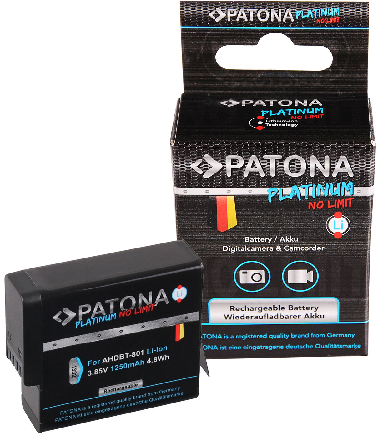 PATONA Bateria Gopro Hero 7/8/6/5 (1250mAh)