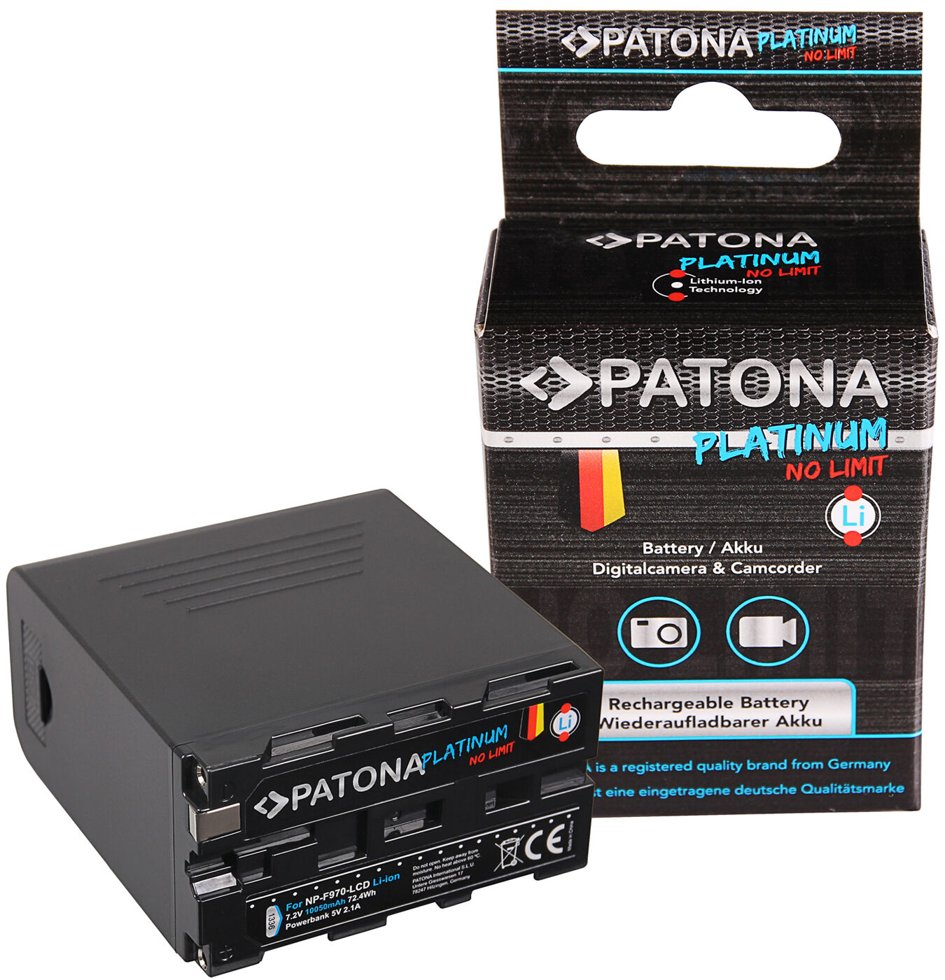 PATONA Bateria Sony NP-F970 Powerbank LCD 5V/2A USB (10500mAh)