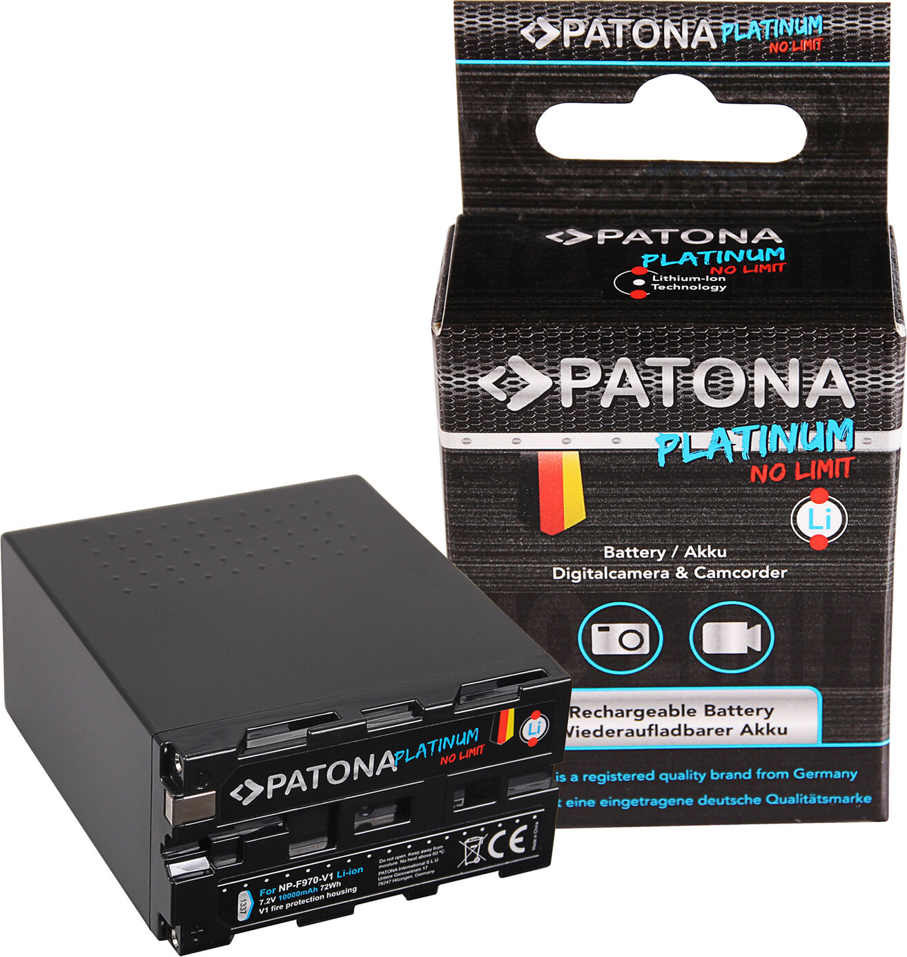 PATONA Bateria Sony NP-F970 Celulas Tesla V1 (10000mAh)