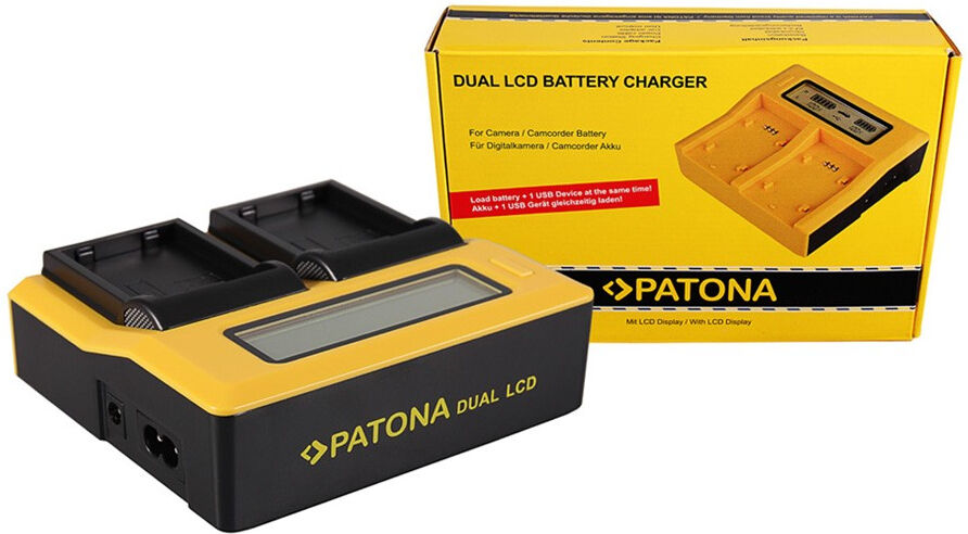 PATONA Carregador Duplo LCD USB para Nikon EN-EL14