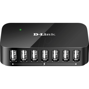 D-LINK DUB H7 - USB 2.0 7-Port Hub mit Netzteil, schwarz
