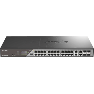 D-LINK S200G28MP - Switch, 28-Port, Gigabit Ethernet, PoE+, RJ45/SFP