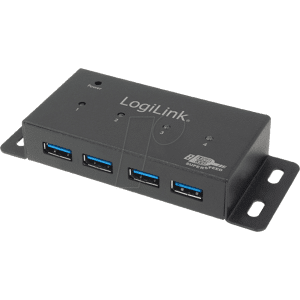 LOGILINK UA0149 - USB 3.0 Hub 4-Port mit Netzteil, Metall
