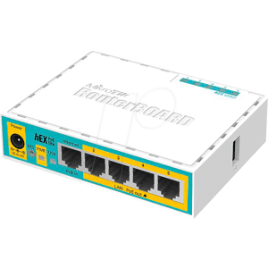 MIKROTIK MTK HEX POE LITE - hEX PoE lite mit 650MHz CPU, 64MB RAM, 4x PoE Out, USB