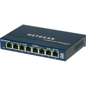 NETGEAR GS108 - Switch, 8-Port, Gigabit Ethernet