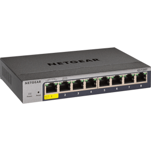 NETGEAR GS108T3 - Switch, 8-Port, Gigabit Ethernet, PoE