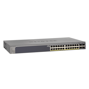 NETGEAR GS728TP2 - Switch, 28-Port, Gigabit Ethernet,  PoE, SFP
