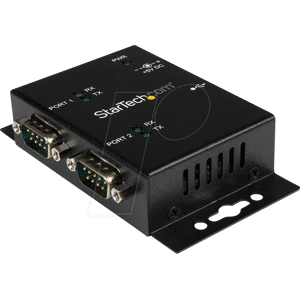 StarTech.com ST ICUSB2322I - 2 Port USB auf RS232, seriell, Metallgehäuse