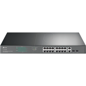 TP-Link TPLINK TSG1218MP - Switch, 18-Port, Gigabit Ethernet, PoE+, 2x RJ45/SFP