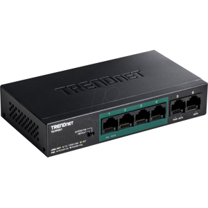 Trendnet TRN TE-FP051 - Switch, 6-Port, Fast Ethernet, PoE+