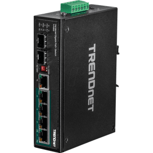 Trendnet TRN TI-PG62 - Switch, 6-Port, Gigabit Ethernet, DIN Rail, PoE+