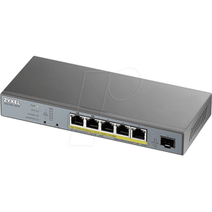 ZYXEL GS1350-6HP - Switch, 6-Port, Gigabit Ethernet, PoE+, SFP