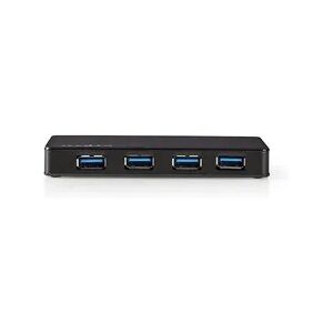 Nedis USB-Hub - USB-A Stecker - 4x USB A Female - 4-Port port(s) - USB 3.2 Gen 1 - Netzstromversorgung / Stromversorgung über USB - 4x USB