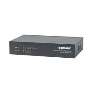 Intellinet PoE-Powered 5-Port Gigabit Switch with PoE Passthrough 1 x 10/100/1000 + 4 x Desktop PoE+