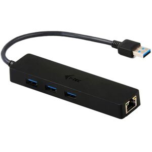 i-tec USB HUB Slim 3-Port USB 3.0 + RJ-45 Gigabit Ethernet Adapter schwarz