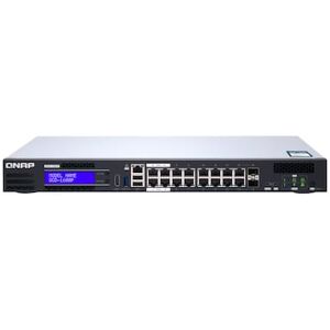 QNAP QGD-1600P-8G Switch Managed 16 Port 1Gbps PoE Switch, 2 SFP+