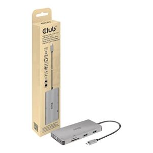 Club3D Club 3D USB Gen 1 Typ-C 9-in-1 Hub mit HDMI, VGA SD/Micro SD Kartenslots