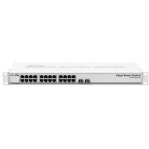 MikroTik CSS326-24G-2S+RM Network Switch Managed Gigabit Ethernet (10/100/1000) Power Over Ethernet (PoE) 1U White