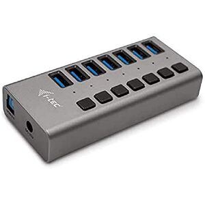 i-tec USB 3.0 HUB 7-Port mit Externem Netzadapter 36W 7x USB 3.0-Anschluss, Kompatibel mit Laptop, Tablet, PC