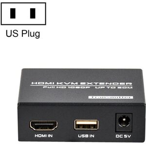 FJGEAR FJ-HKV50 HDMI+USB To KVM 1080P IP 50M Extender, Plug Type:US Plug