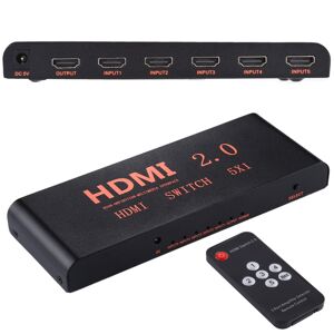 Shoppo Marte 5X1 4K/60Hz HDMI 2.0 Switch with Remote Control, EU Plug