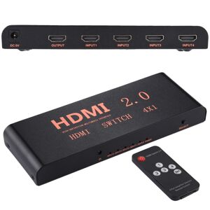 Shoppo Marte 4X1 4K/60Hz HDMI 2.0 Switch with Remote Control, EU Plug