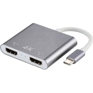 Shoppo Marte 4K Ultra HD Dual HDMI Interface Output to USB-C / Type-C Adapter