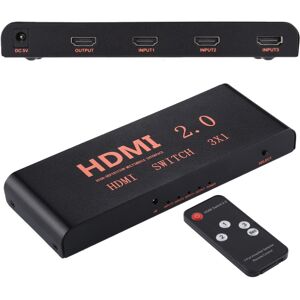 Shoppo Marte 3X1 4K/60Hz HDMI 2.0 Switch with Remote Control, EU Plug