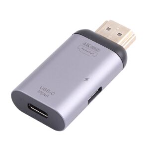 Shoppo Marte 2 in 1 4K 60Hz HDMI Male to USB-C / Type-C Charging + USB-C / Type-C Female Adapter
