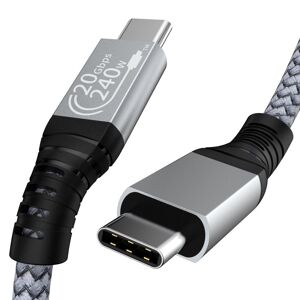 INF 240 W dobbelt-lige hoved GEN 2-USB 3.2-kabel USB-C han-kabel 20 Gbps