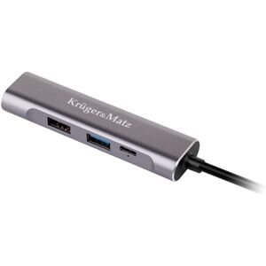 KrügerMatz Adapter (HUB) USB type C til HDMI/USB3.0/USB2.0/C-port