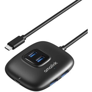 amalink UC310 Type-C / USB-C to 4 Ports USB Multi-function HUB(Black)