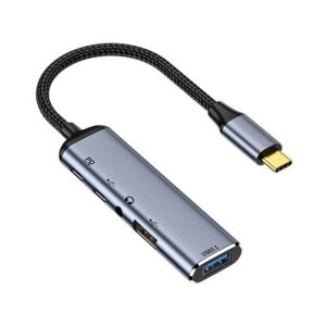 Shoppo Marte Y003 5 in 1 USB-C/Type-C to USB3.1+USB2.0+Dual USB-C/Type-C+3.5mm Audio Interface Multifunctional Adapter