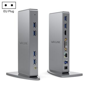 WAVLINK WL-UG39DK7 USB3.0 Hub Adapter Multi-Screen Graphics Card Universal Docking Station, Plug:EU Plug